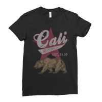 California Republic Flag Bear Vintage Fade Distressed Style Tank Top Ladies Fitted T-shirt | Artistshot