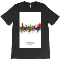 Copenhagen Denmark Skyline T-shirt | Artistshot