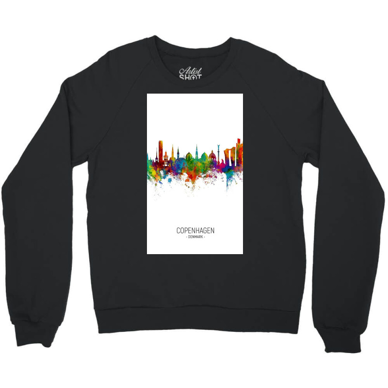 Copenhagen Denmark Skyline Crewneck Sweatshirt | Artistshot