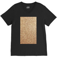 Copper Rose Gold Metallic Glitter V-neck Tee | Artistshot