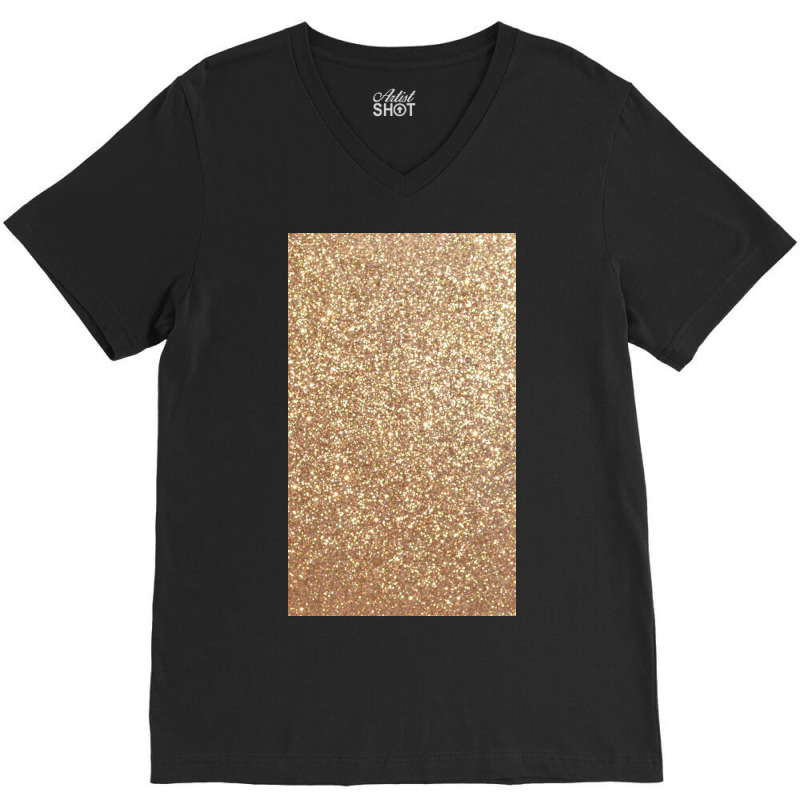 Copper Rose Gold Metallic Glitter V-neck Tee | Artistshot