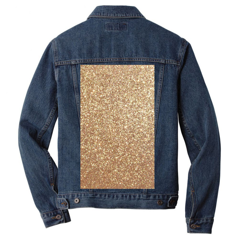 Copper Rose Gold Metallic Glitter Men Denim Jacket | Artistshot