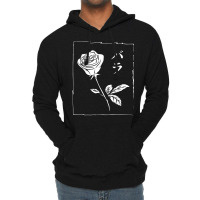 Japanese Letter And Floral Print T Shirt Lightweight Hoodie | Artistshot