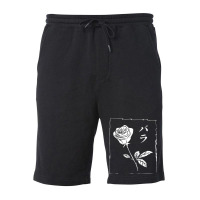 Japanese Letter And Floral Print T Shirt Fleece Short | Artistshot