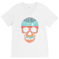 Skull Radiologic Technologist Ct Rt Radiology Sonographer T Shirt V-neck Tee | Artistshot