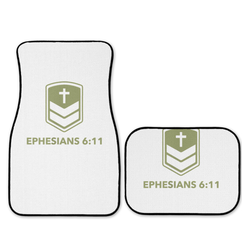 God's Armor Warrior Ephesus 611 Front And Back Design T Shirt Full Set Car Mats | Artistshot