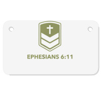 God's Armor Warrior Ephesus 611 Front And Back Design T Shirt Motorcycle License Plate | Artistshot