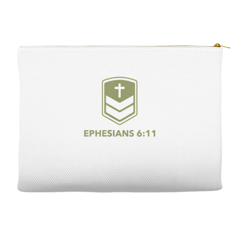 God's Armor Warrior Ephesus 611 Front And Back Design T Shirt Accessory Pouches | Artistshot