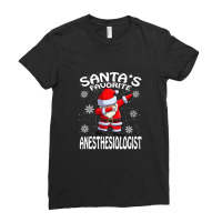 Santa's Favorite Anesthesiologist Christmas T Shirt Ladies Fitted T-shirt | Artistshot