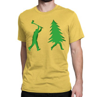 Funny Christmas Tree Is Chased Classic T-shirt | Artistshot