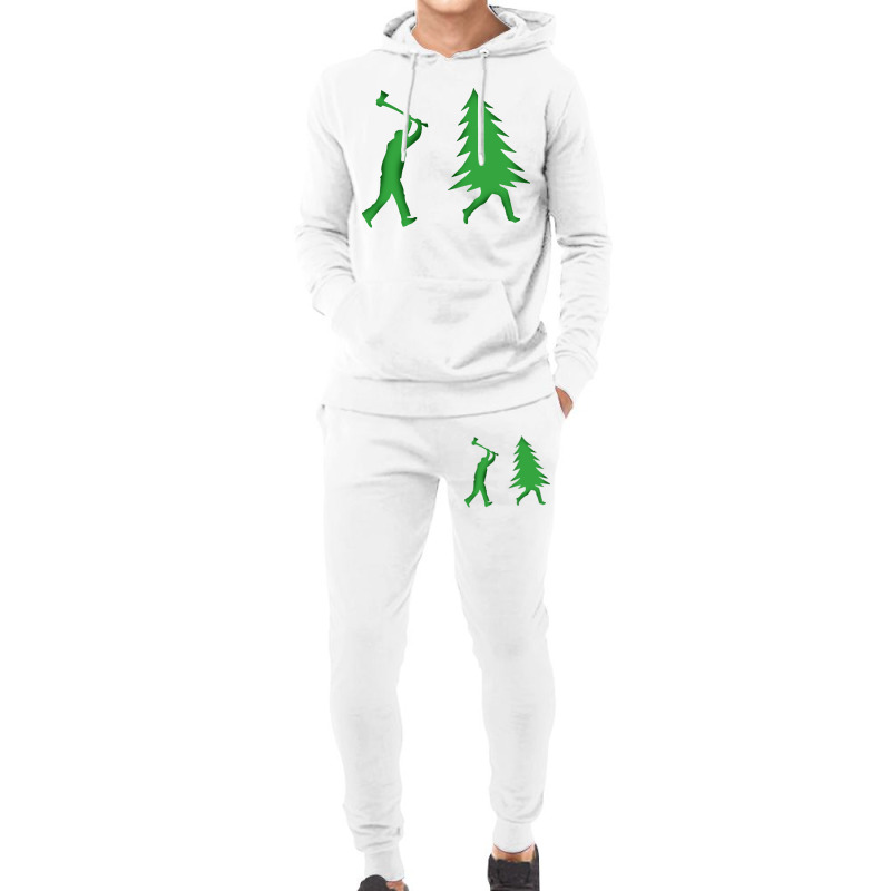 Funny Christmas Tree Is Chased Hoodie & Jogger Set | Artistshot