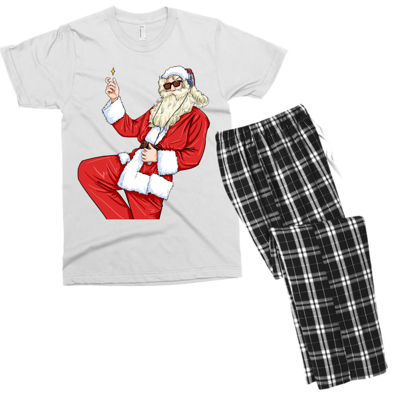 Funny Christmas Santa Claus Rock Punk Men's T-shirt Pajama Set | Artistshot