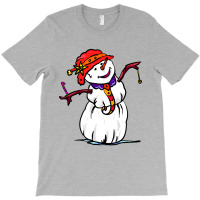 Funny Christmas Snowman Wearing Santa Hat T-shirt | Artistshot