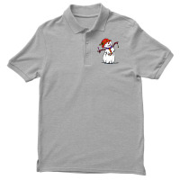 Funny Christmas Snowman Wearing Santa Hat Men's Polo Shirt | Artistshot