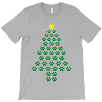 Funny Christmas Tee Paw Print Xmas T-shirt | Artistshot