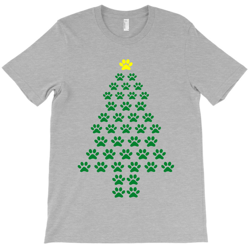 Funny Christmas Tee Paw Print Xmas T-shirt | Artistshot