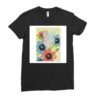 Flower Market Tinker Bell Sketch With Cosmos Ladies Fitted T-shirt | Artistshot