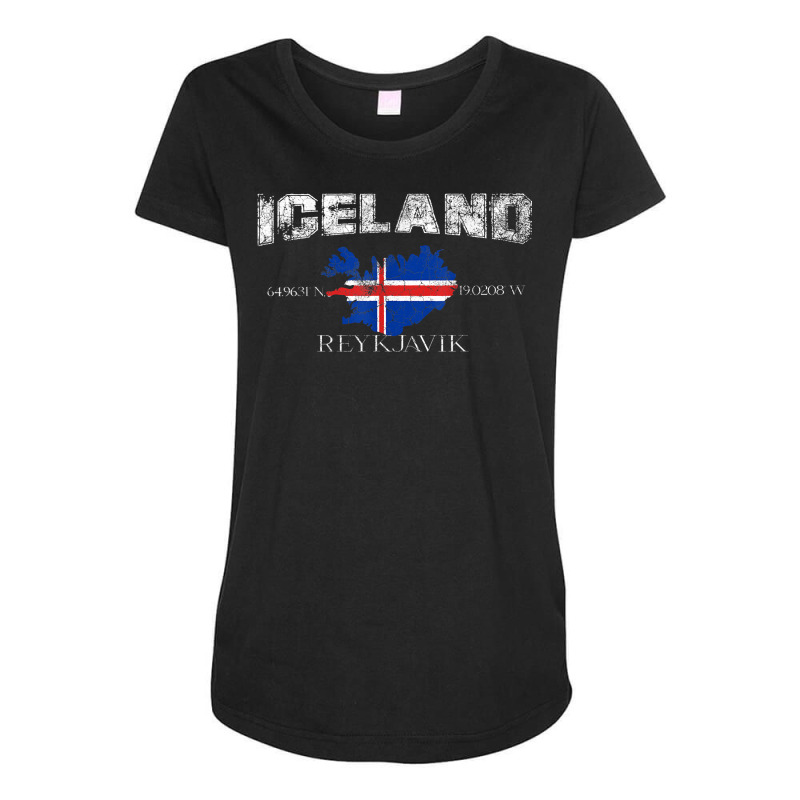 Iceland Flag Map, Localization Of Iceland, Reykjavik Tours T Shirt Maternity Scoop Neck T-shirt by peersodshamiw8 | Artistshot