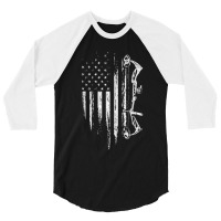 American Flag Bowhunting Bow Archery Gift For Deer Hunter T Shirt 3/4 Sleeve Shirt | Artistshot