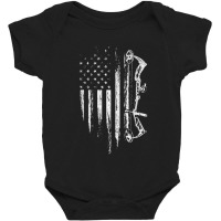 American Flag Bowhunting Bow Archery Gift For Deer Hunter T Shirt Baby Bodysuit | Artistshot