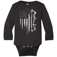 American Flag Bowhunting Bow Archery Gift For Deer Hunter T Shirt Long Sleeve Baby Bodysuit | Artistshot