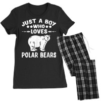 Just A Boy Who Loves Polar Bears Shirt Gift Polar Bear Lover T Shirt Women's Pajamas Set | Artistshot