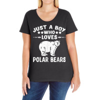 Just A Boy Who Loves Polar Bears Shirt Gift Polar Bear Lover T Shirt Ladies Curvy T-shirt | Artistshot