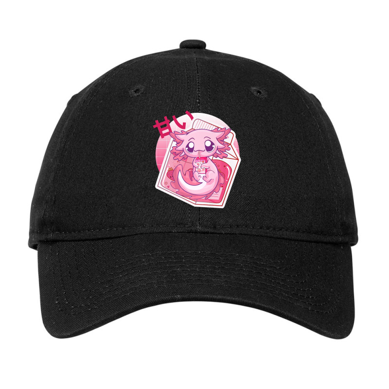 Axolotl Pastel Goth Strawberry Milk Shake Anime Japanese Premium T Shi Adjustable Cap by RoyalStore | Artistshot