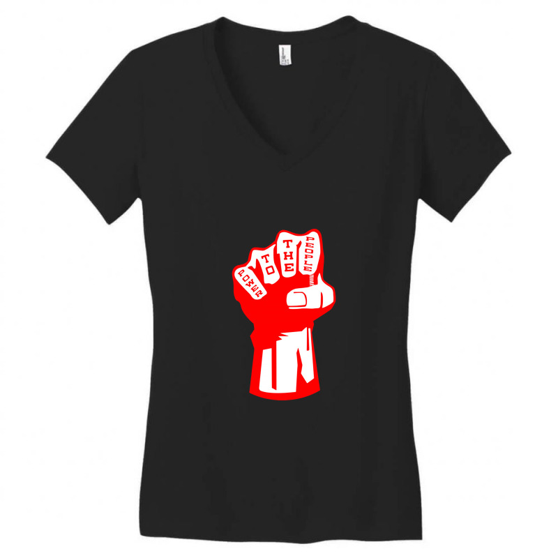 Power To The People Women's V-Neck T-Shirt by bungadaun | Artistshot