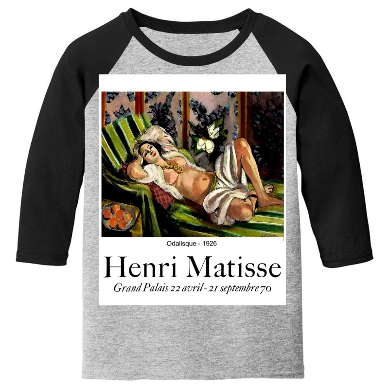 Henri Odalisque Exhibit Advertising Print Youth 3/4 Sleeve by Wilma N | Artistshot