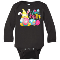 Bunny Gnome Rabbit Eggs Hunting Happy Easter Day Funny T Shirt Long Sleeve Baby Bodysuit | Artistshot