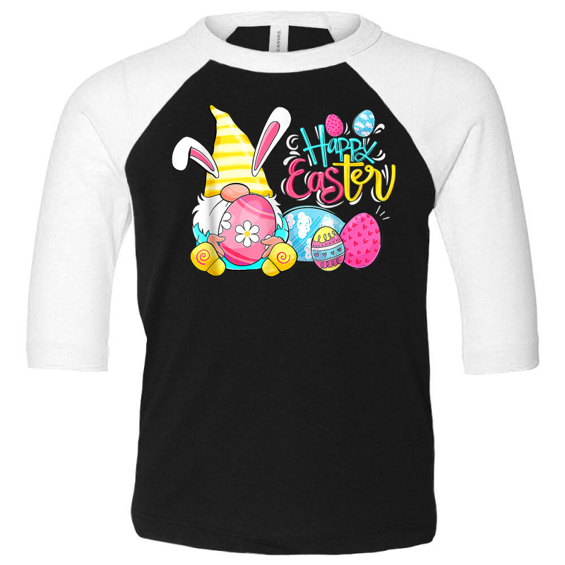 Bunny Gnome Rabbit Eggs Hunting Happy Easter Day Funny T Shirt Toddler 3/4 Sleeve Tee | Artistshot