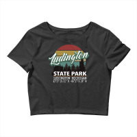 Ludington State Park With Gps Location Pullover Hoodie Crop Top | Artistshot