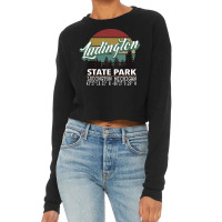 Ludington State Park With Gps Location Pullover Hoodie Cropped Sweater | Artistshot