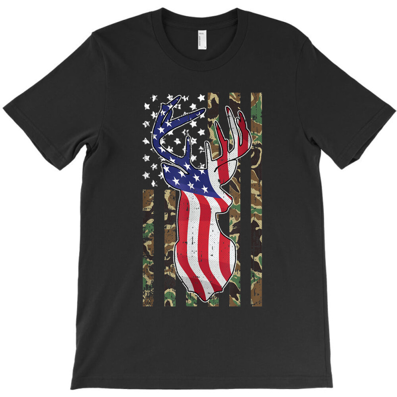 Deer Hunting 4th Of July American Flag Camo Patriotic Hunter T Shirt T-shirt | Artistshot