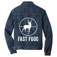 Deer Hunting Funny Hunter Gun Deer Fast Food T Shirt Men Denim Jacket | Artistshot