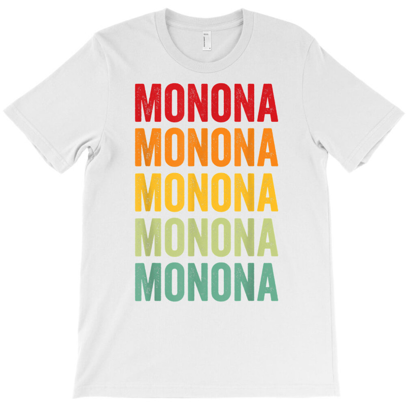 Monona County, Iowa, Rainbow Text Design T Shirt T-Shirt by atereldoegevbm | Artistshot