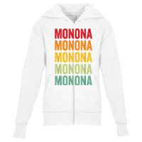 Monona County, Iowa, Rainbow Text Design T Shirt Youth Zipper Hoodie | Artistshot