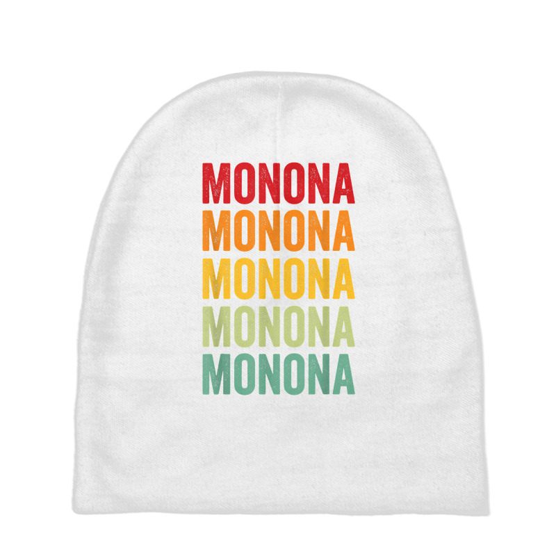 Monona County, Iowa, Rainbow Text Design T Shirt Baby Beanies by atereldoegevbm | Artistshot