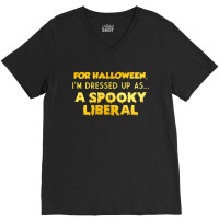 Last Minute Lazy Halloween Costume Funny Liberal V-neck Tee | Artistshot