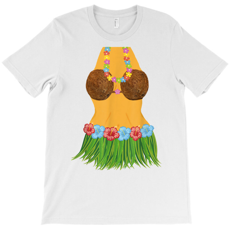 Hula Dancer Shirt Lei Flowers Coconut Bra Grass Skirt T-shirt | Artistshot