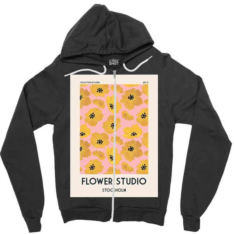 Botanica Flower Market Cavallini Wrap Zipper Hoodie | Artistshot