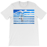 Sail Boats On American Flag  Usa Sailing  Sailor T Shirt T-shirt | Artistshot