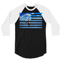 Sail Boats On American Flag  Usa Sailing  Sailor T Shirt 3/4 Sleeve Shirt | Artistshot