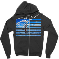 Sail Boats On American Flag  Usa Sailing  Sailor T Shirt Zipper Hoodie | Artistshot