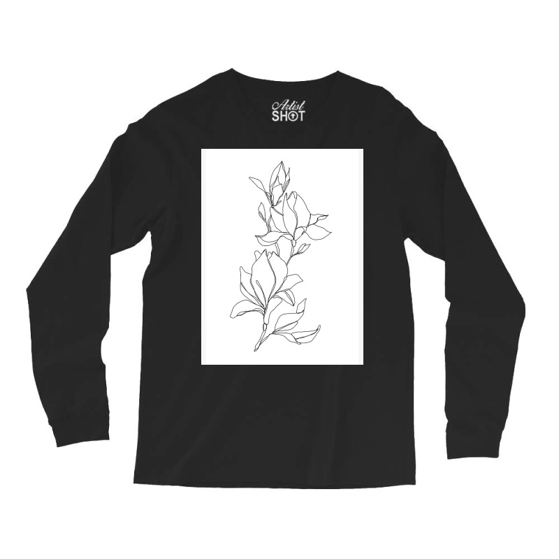 Flower Market Botanical Floral  Magnolia   Thecolourstudy Long Sleeve Shirts | Artistshot