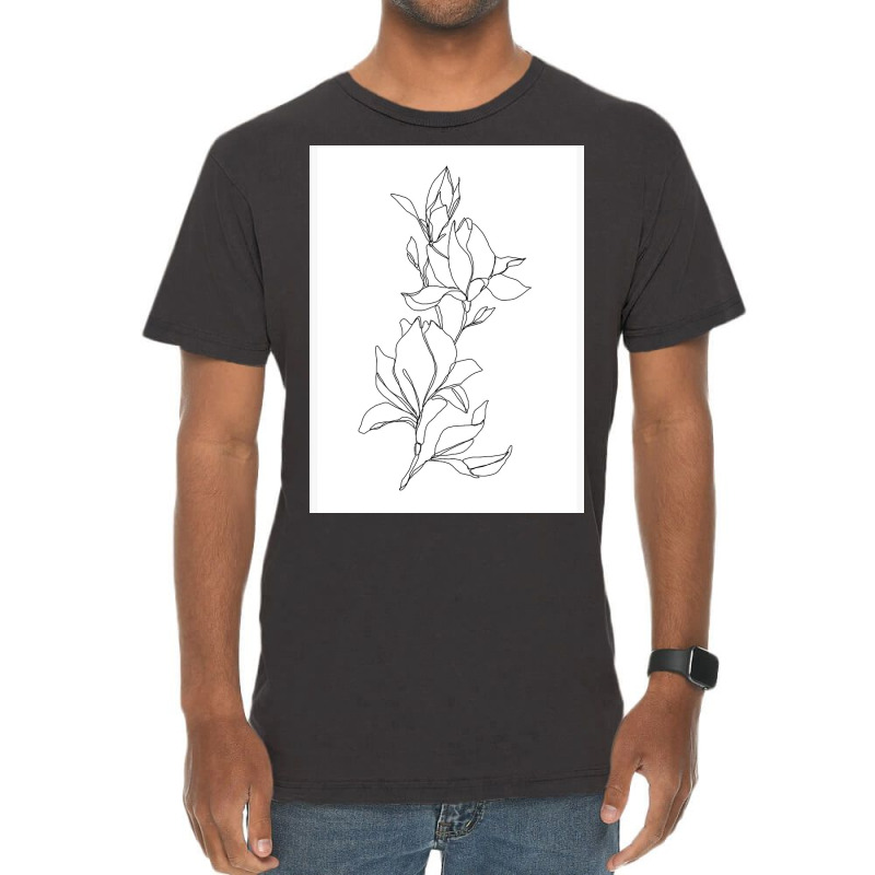 Flower Market Botanical Floral  Magnolia   Thecolourstudy Vintage T-shirt | Artistshot