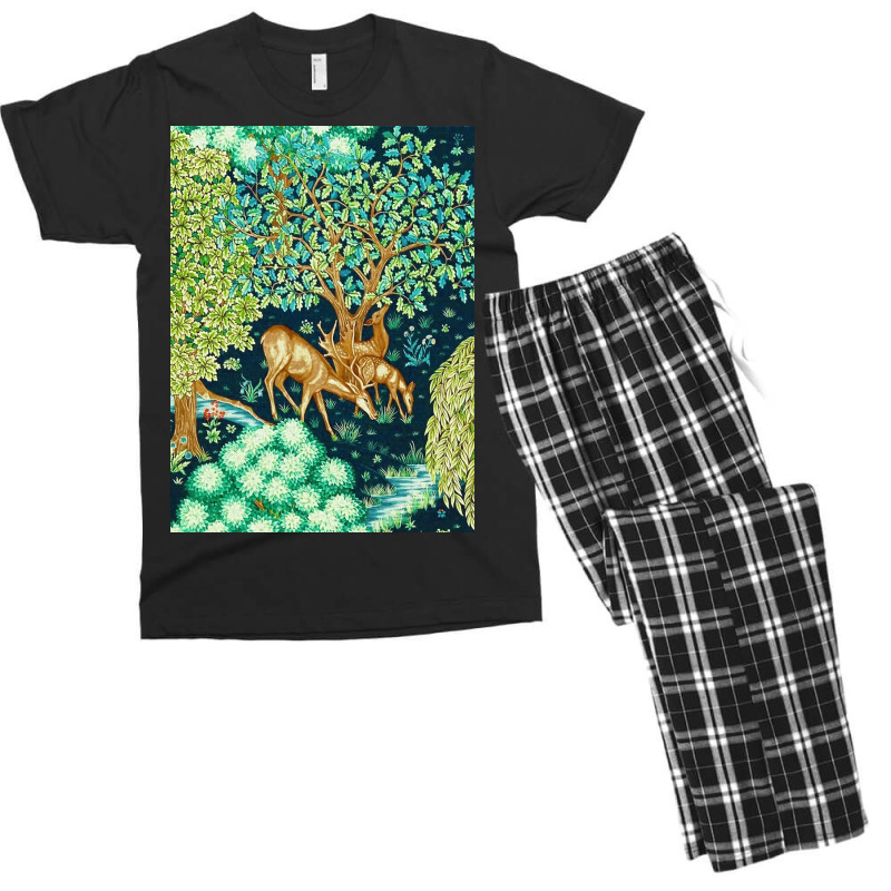 William Morris Deer Men's T-shirt Pajama Set | Artistshot