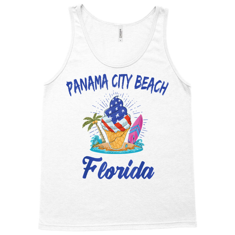 Mens Family Vacation Retro Ice Cream Florida Panama City Beach Tank Top by WillyChamp | Artistshot