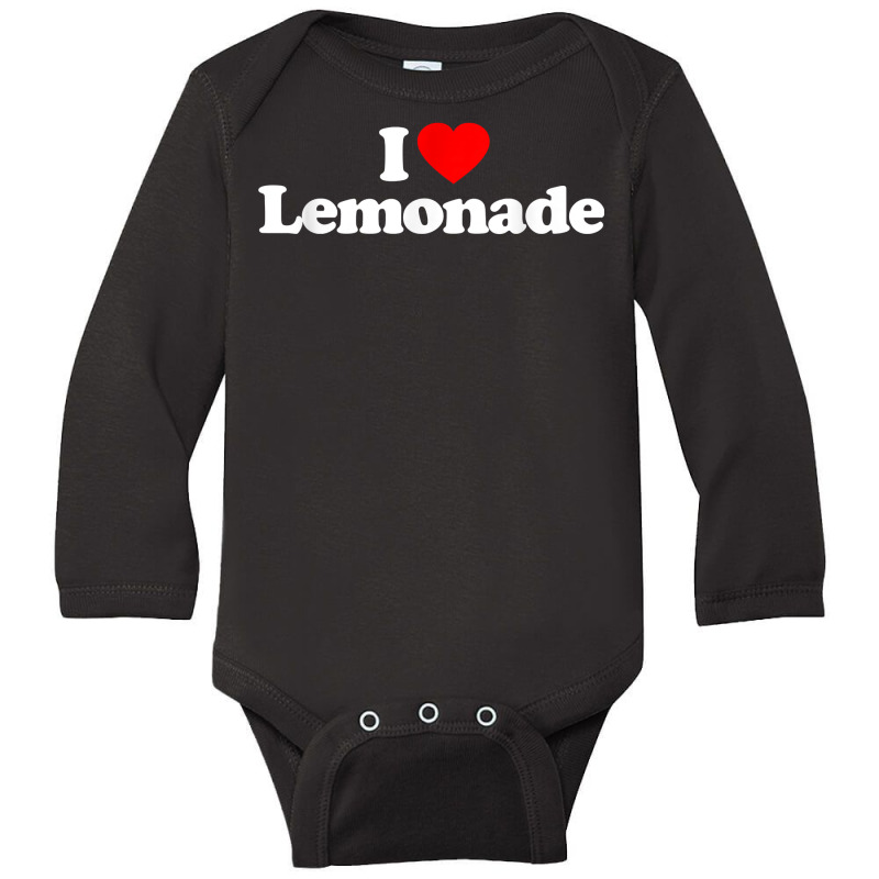 I Love Lemonade Heart   Funny T Shirt Long Sleeve Baby Bodysuit by cheesebroughbrensen | Artistshot